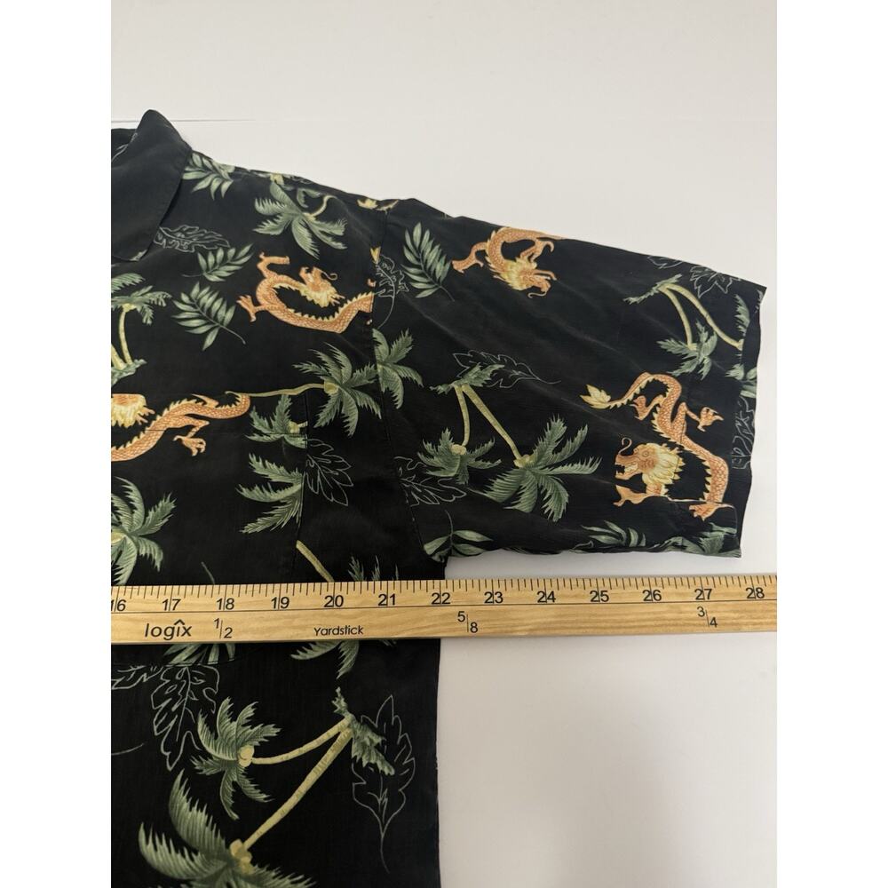Tommy Bahama Hawaiian Shirt Silk Size L Chinese Dragon Cruise Tropical Beach - Picture 11 of 11